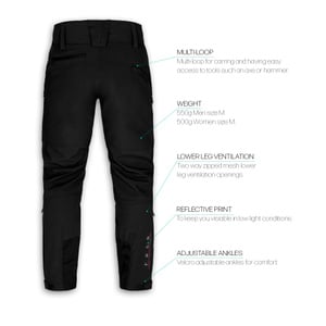 BN007 3L Hard Shell Pants Men's Black