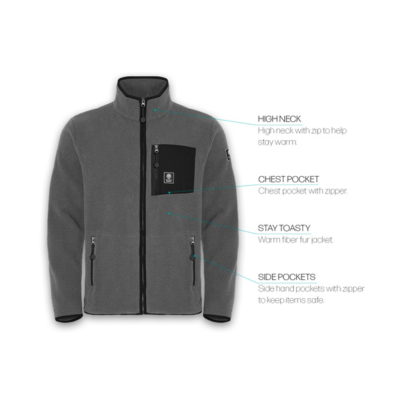 BN303 Pile Fleece Jacket Men's Jade Green