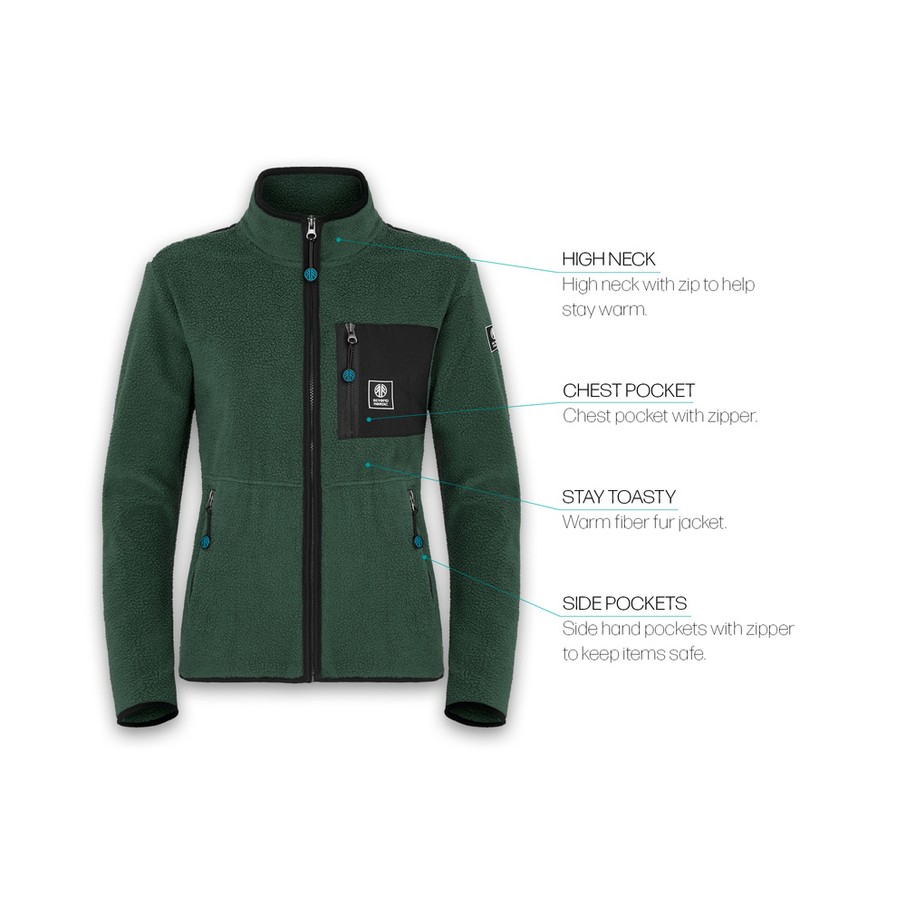 BN303 Pile Fleece Jacket Women's Fossil 