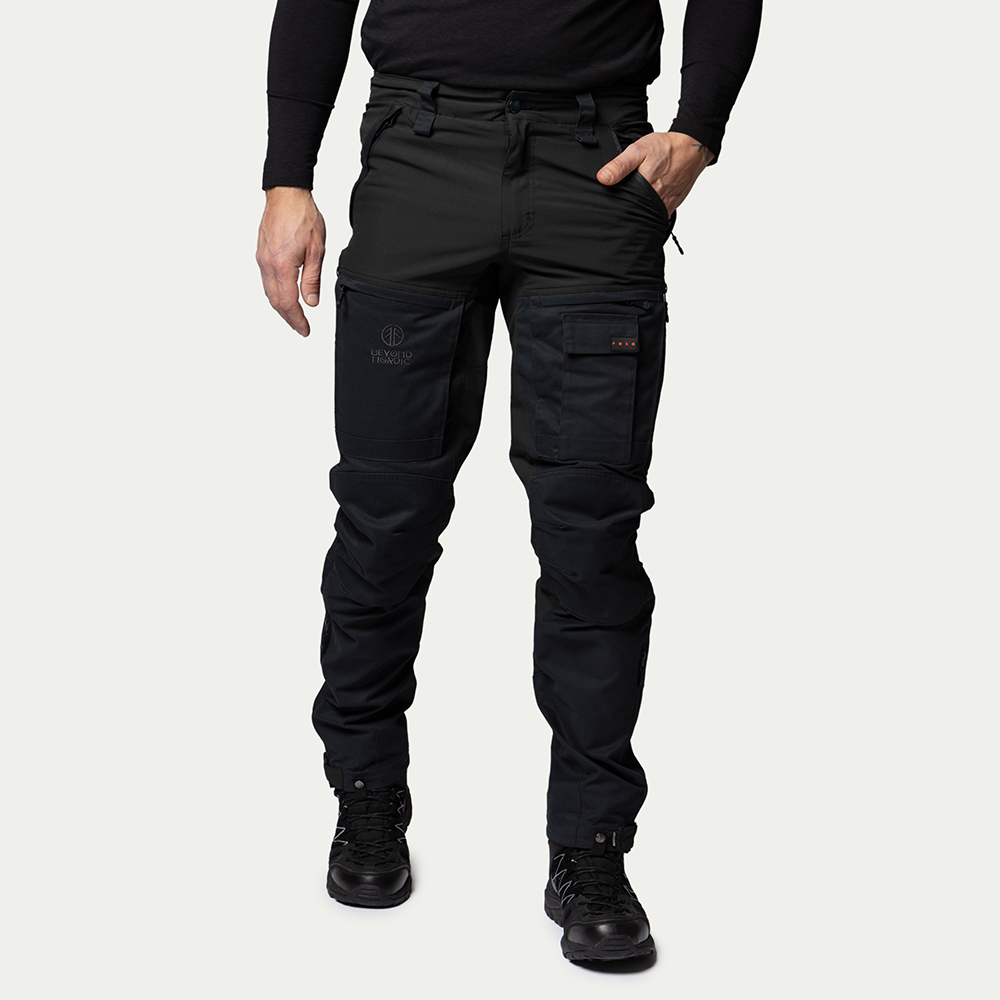 Friluftsbyxor Herr Off Black - Storlek: S - Beyond Nordic - Vandringsbyxor & fritidsbyxor