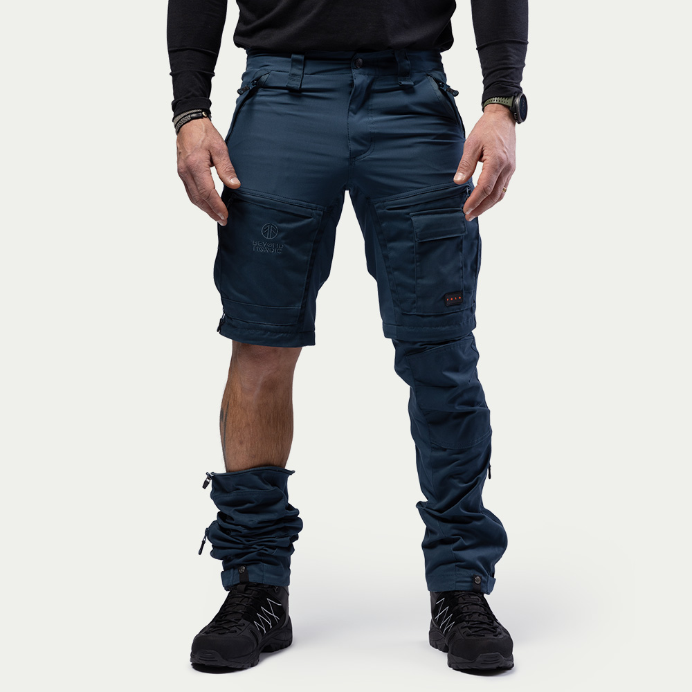 Zip-Off Turbukse Herre Midnight Navy - Størrelse: M - Beyond Nordic - Friluftsbukser avtagbare ben