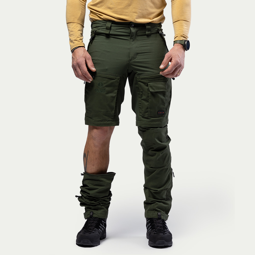 Zip-off Afritsbroek Heren Kombu Green - Maat: XL - Beyond Nordic - Korte wandelbroek