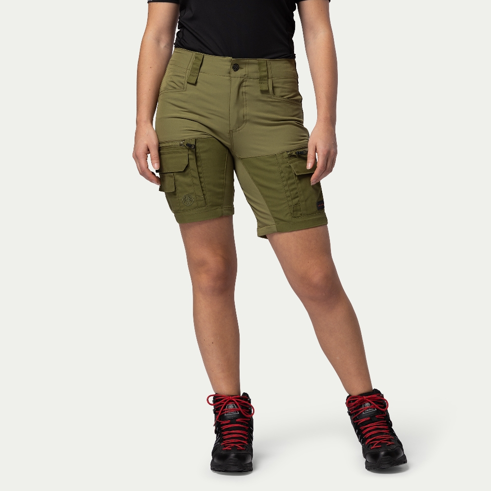 Outdoor Shorts Dames Moss Green - Maat: S - Beyond Nordic - Wandelshorts
