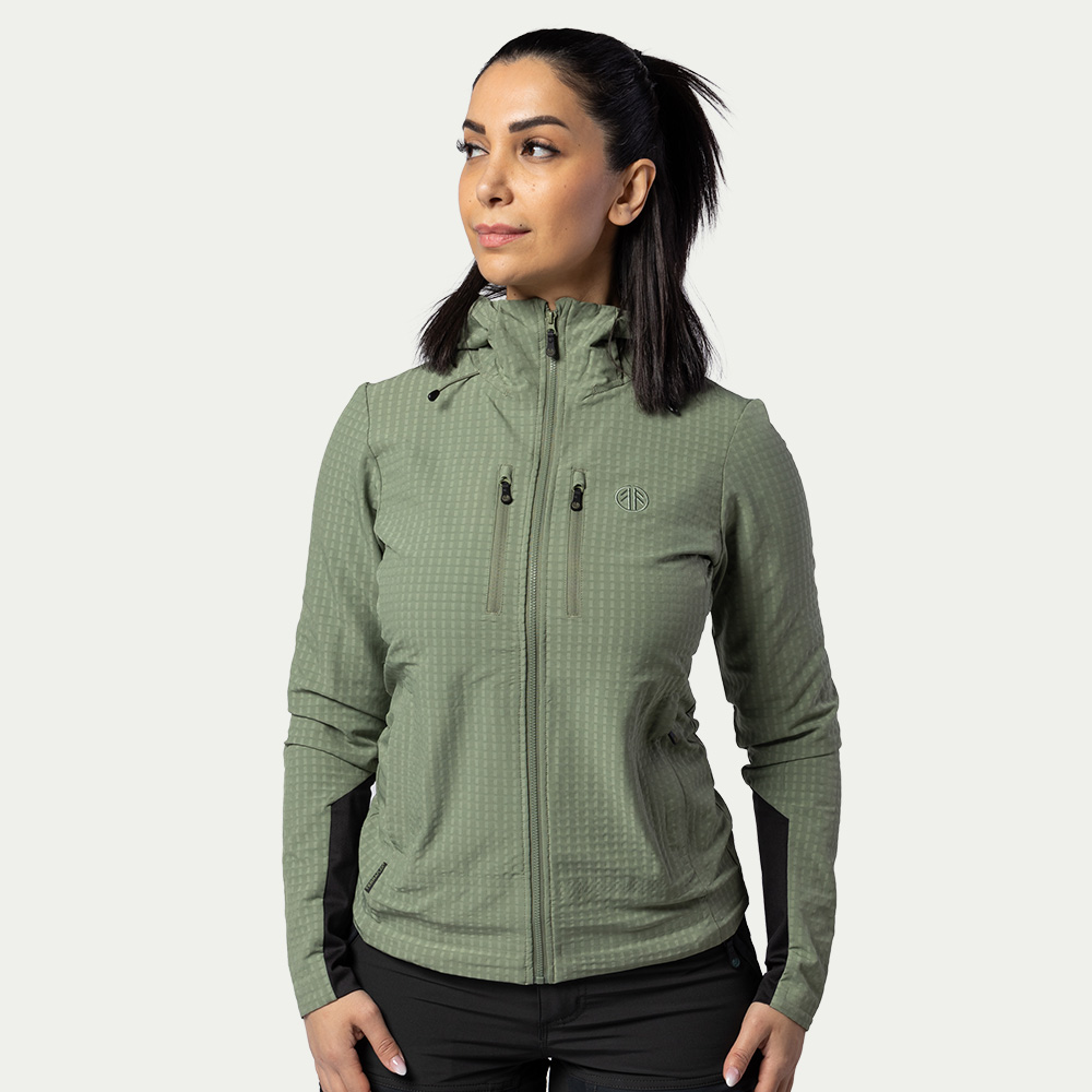 BN106 Tech Fleece Hoodie Dames Oil Green - Maat: 3XL - Beyond Nordic