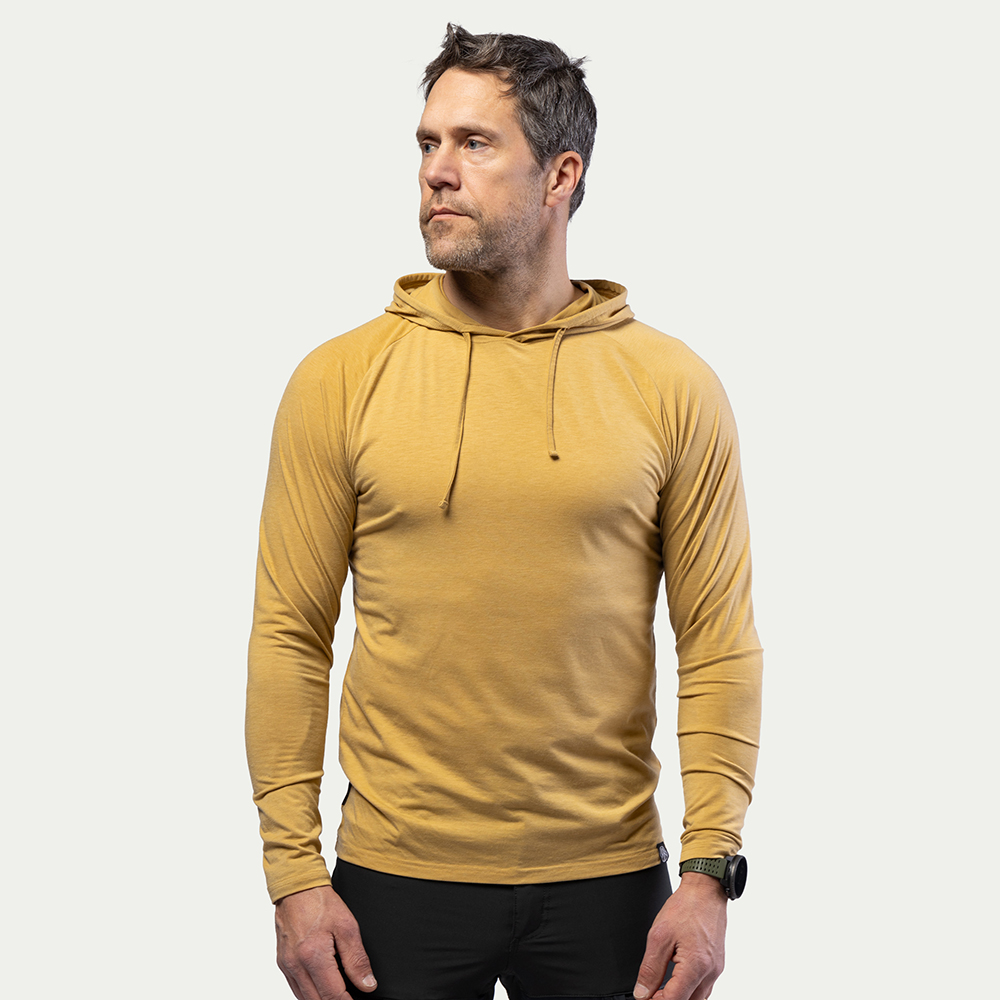 BN213 Light Merino Hoodie Homme Sand - Taille : 3XL - Beyond Nordic