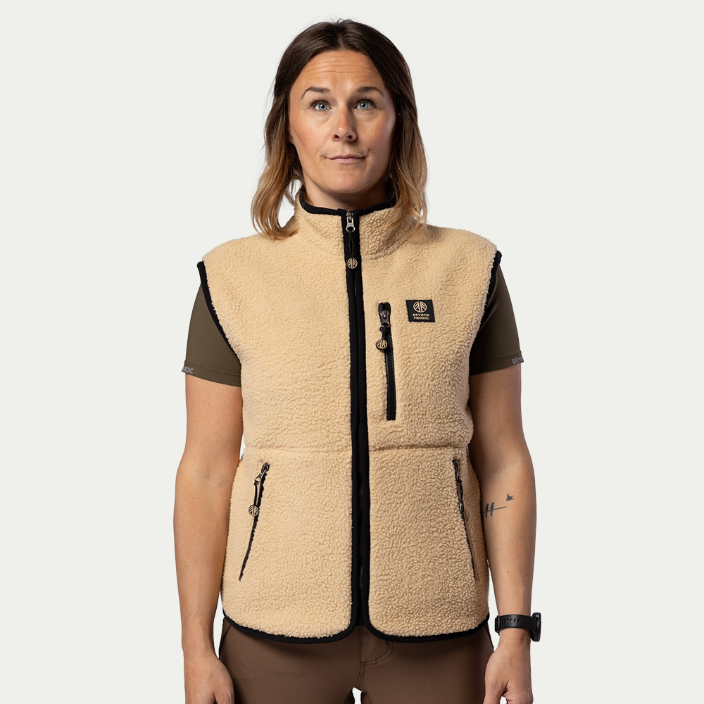 BN309 Retro Pile Vest Femme Stone beige - Taille : XXL - Beyond Nordic