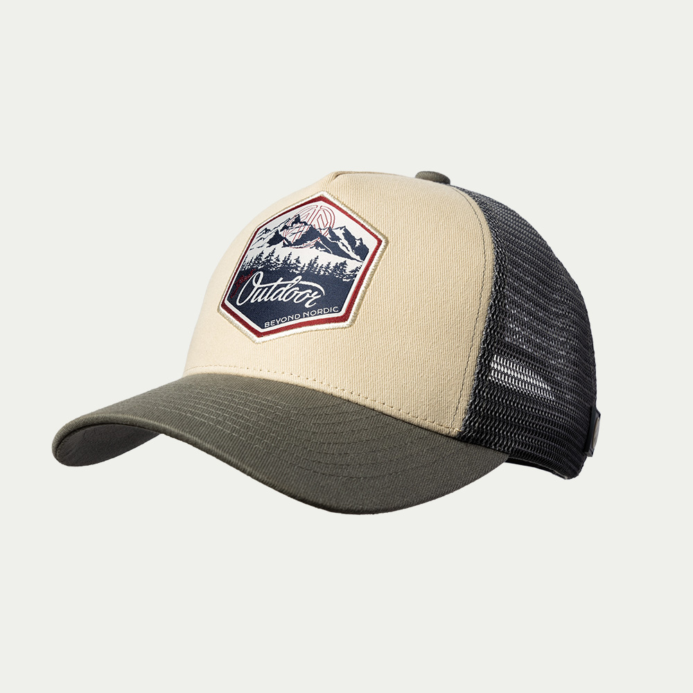 BN215 Great Outdoor Trucker Cap Grey - Beyond Nordic