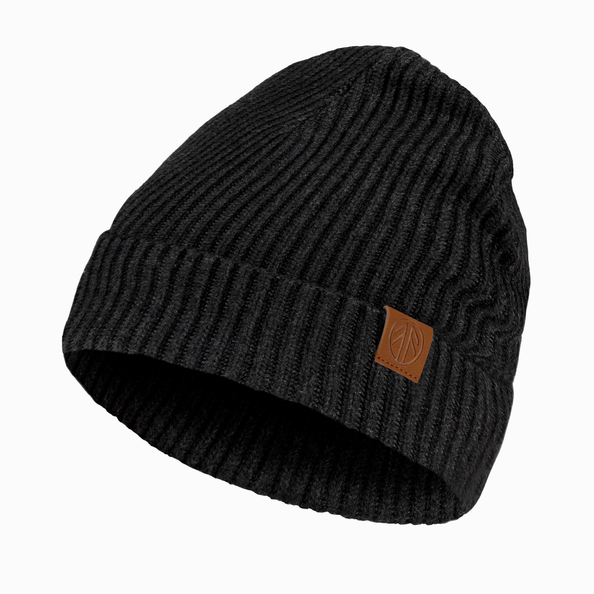 Stickad Merinomössa Black - Storlek: One Size - Beyond Nordic