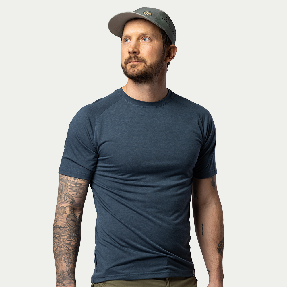 BN216 Light Merino T-Shirt Men ́s Orion Blue - Maat: S - Beyond Nordic