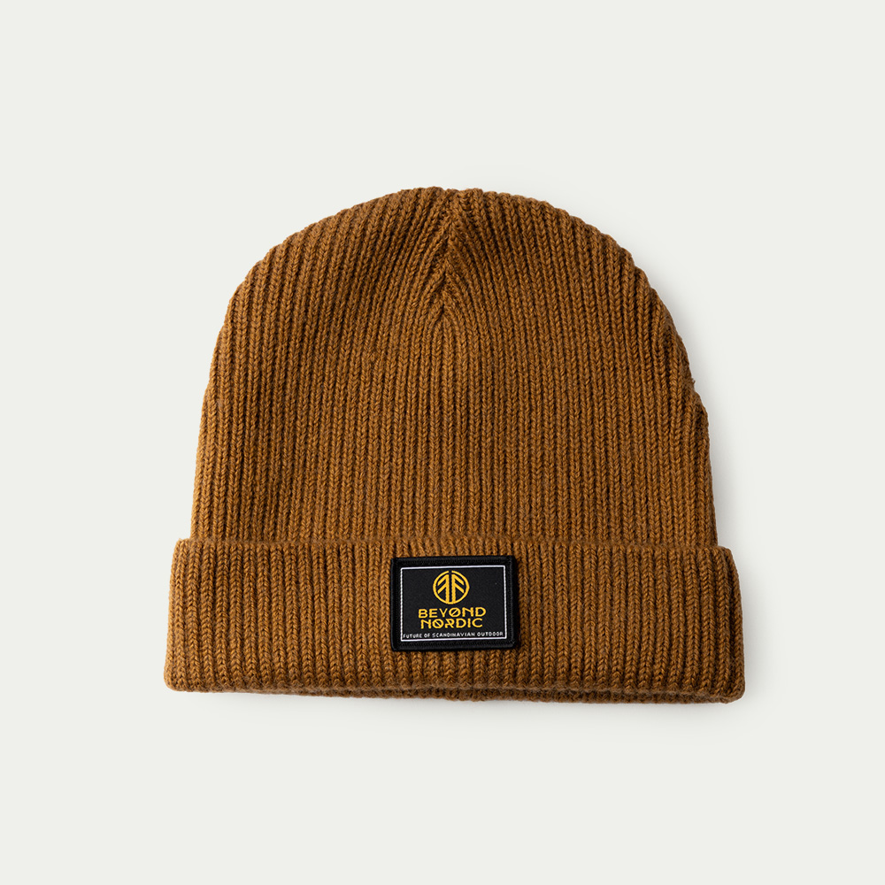 BN203 Knitted Wool Beanie Brown - Beyond Nordic