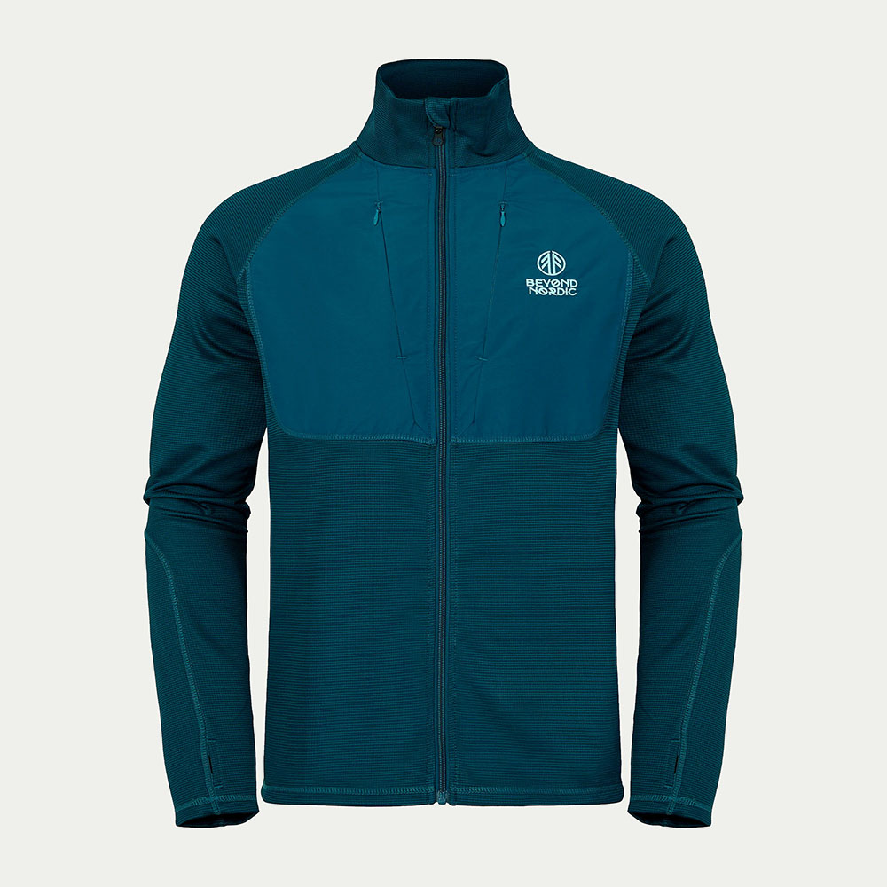 BN102 Mid Layer Fleece Sweater Homme Blue - Taille : 3XL - Beyond Nordic