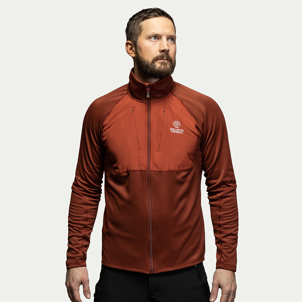 BN102 Mid Layer Fleece Sweater Homme Clay - Taille : S - Beyond Nordic