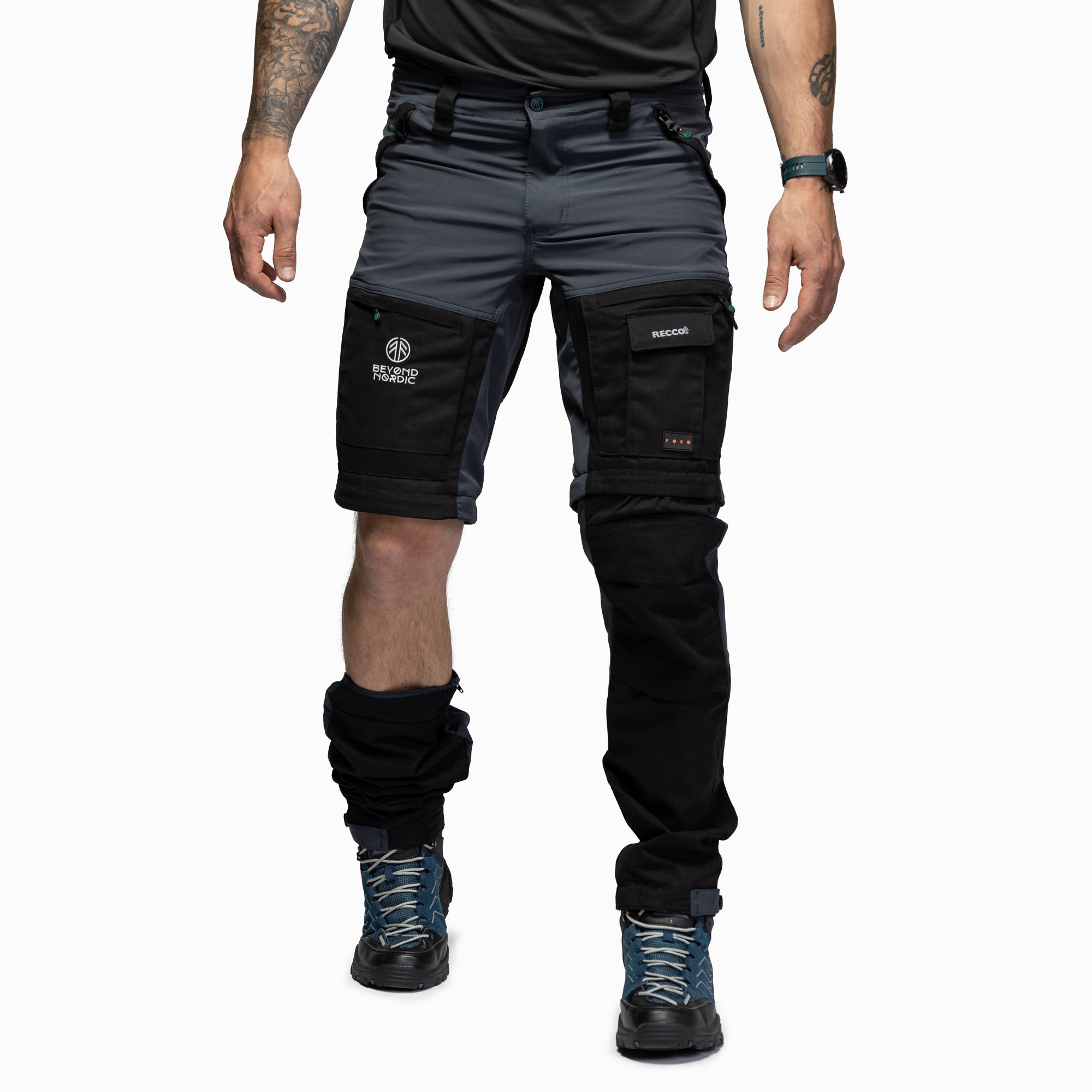 Beyond Nordic Zip-off Afritsbroeken Heren Carbon Grey - Maat: S