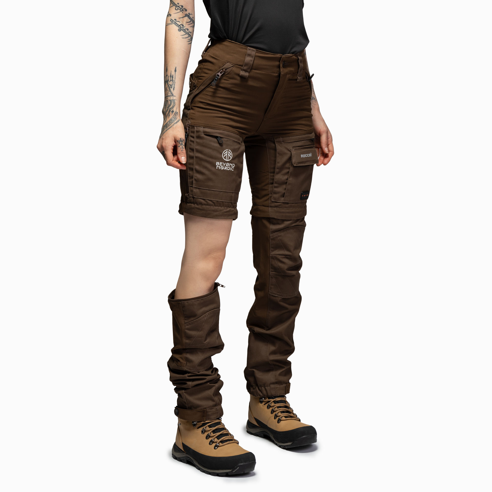 Beyond Nordic BN002 Hiking Pants Women's Sepia Brown XXL - Vaellushousut