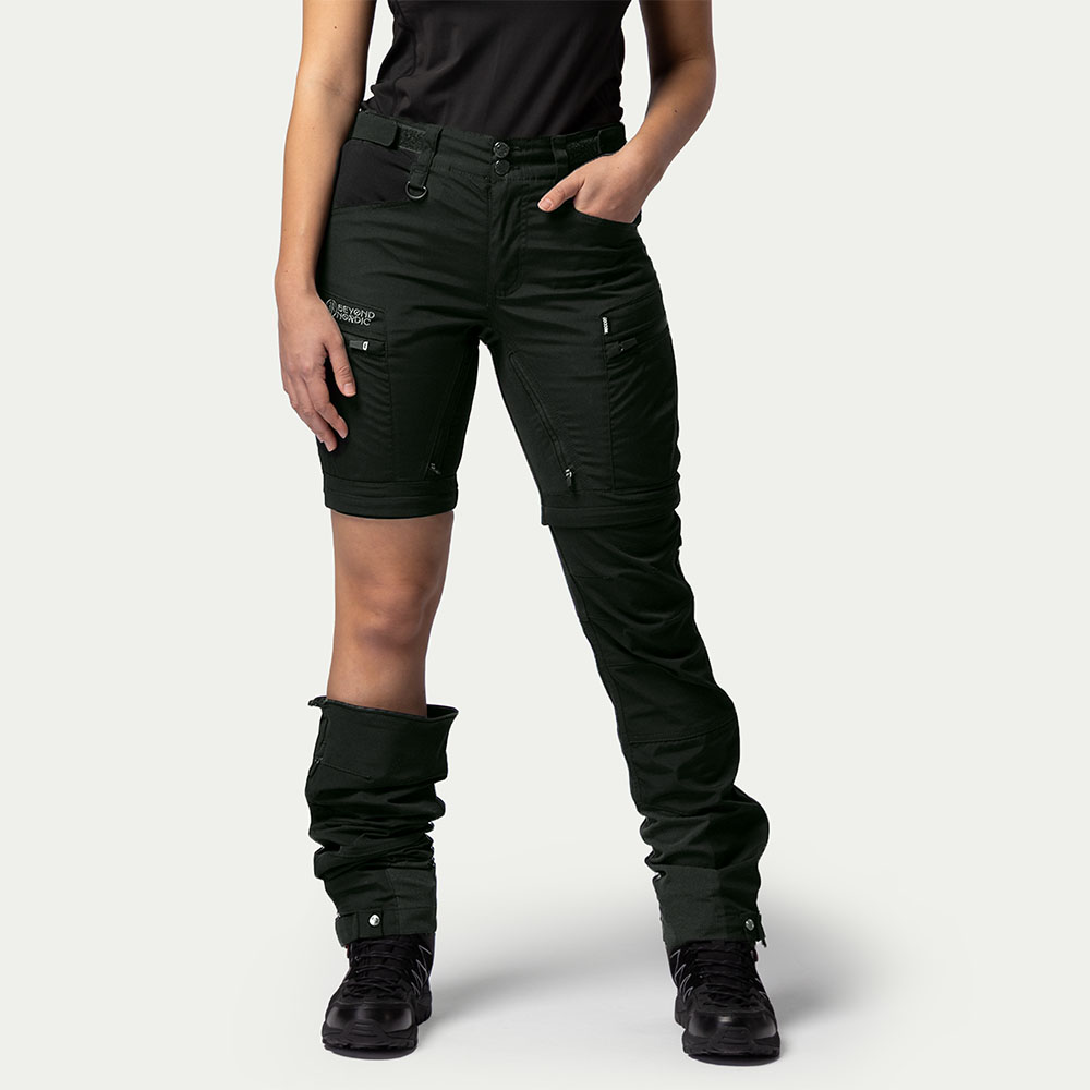 BN005 Zip-Off Turbukse dame Forest Night - Størrelse: M - Beyond Nordic